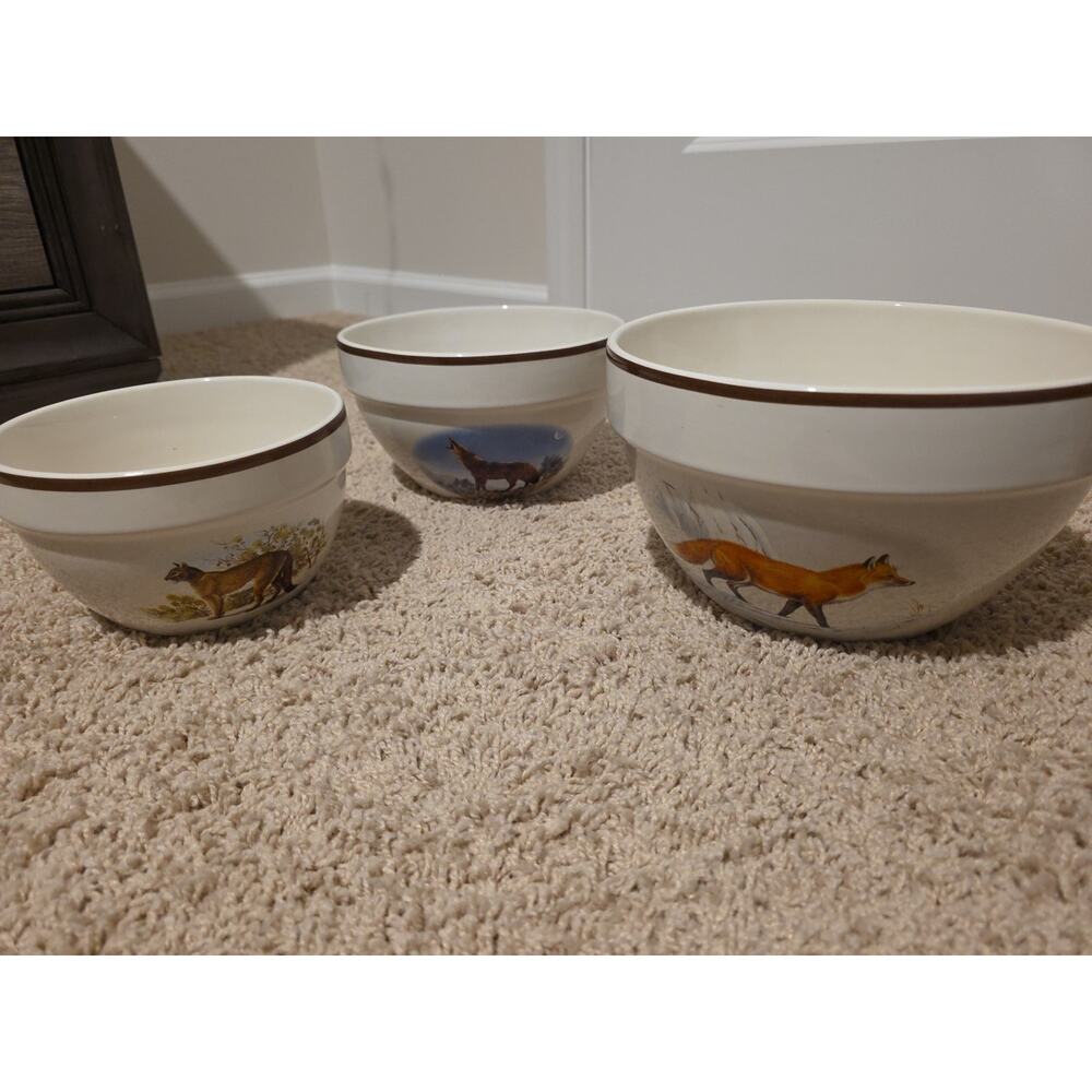 National Wildlife Federation 3 Piece Ceramic Bowl Set